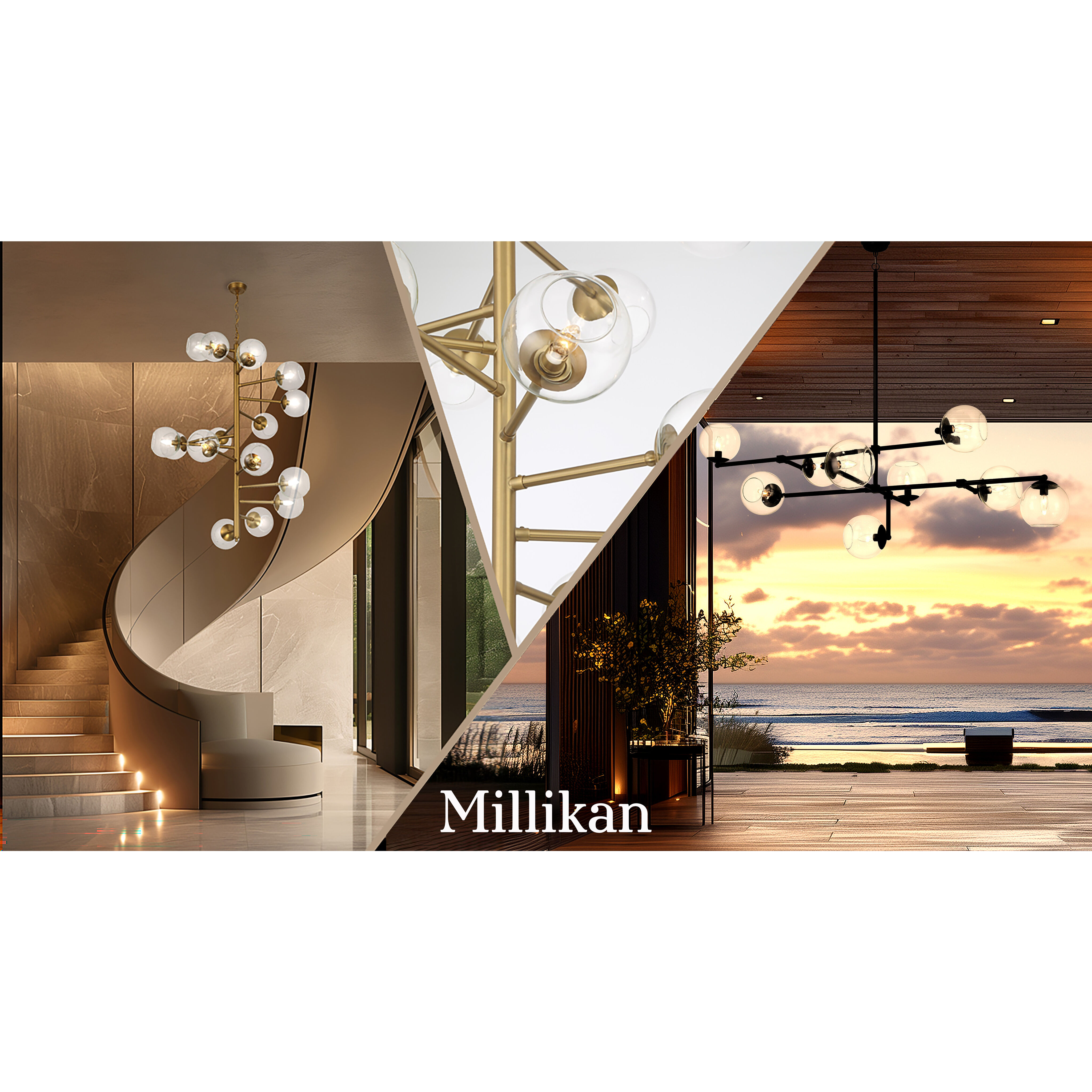 Millikan 15 Light 38.75 inch Signature Brass Pendant Ceiling Light